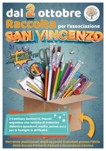 Raccolta per l’associazione San Vincenzo – Dal 2 ottobre 2023